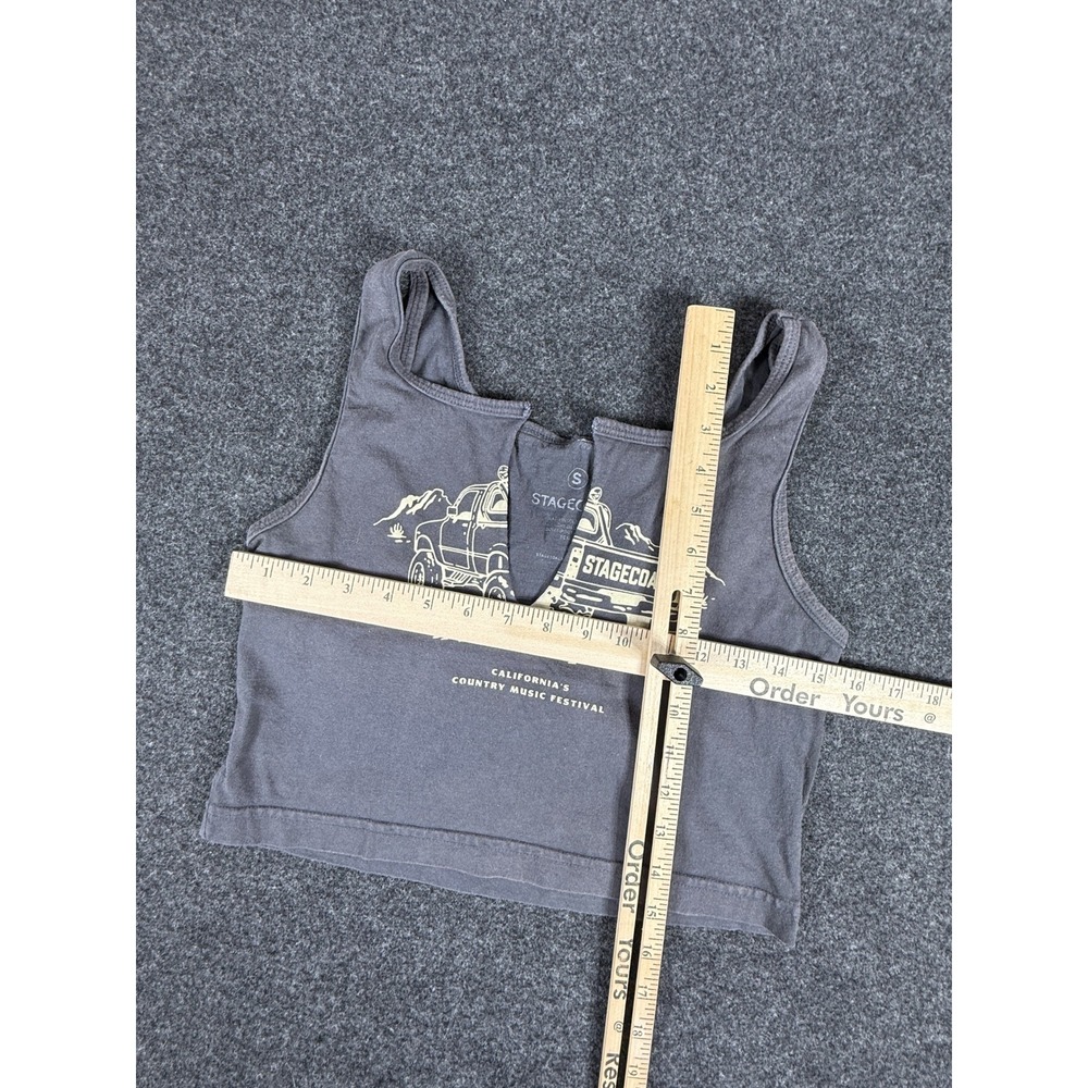 Stagecoach Tank Top Womens Small Gray California Country Music Festival Cropped - Picture 4 of 6